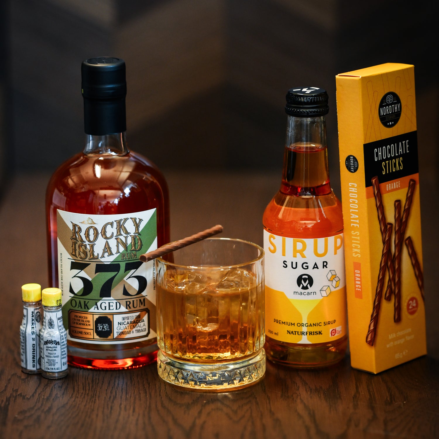 Rum Old Fashioned - Fars Dag Cocktailpakke (10 stk.)