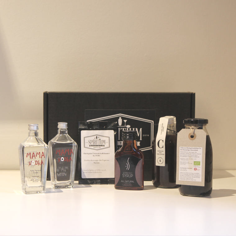 Espresso Martini, Vodka, Kaffe, Kaffelikør, Karamelsirup